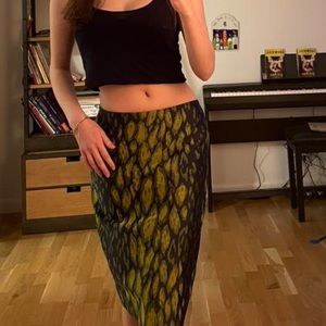 Vintage Ribbed Pencil Skirt